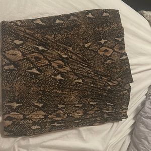 Snake print wide leg pants